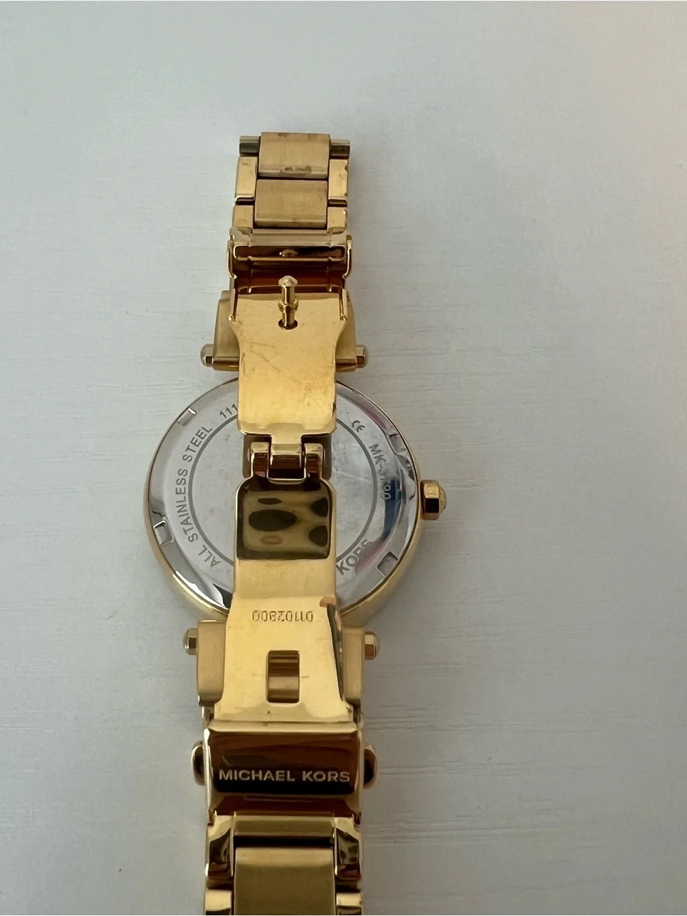 Michael Kors Mini Parker MK3790 Gold Black Crystal Watch 33mm